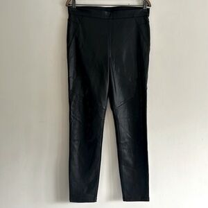 Free People Black Vegan Faux Leather Women's Leggings Size Lg/30